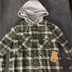 Men’s vans flannel with hood | Size small
